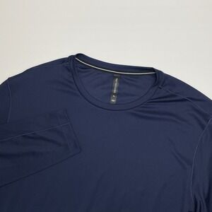 Ten Thousand Interval Versatile Shirt Mens XL Long Sleeve Navy Blue Gym Stretch